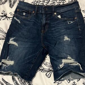 Aero slim cutoff Distressed Denim Shorts